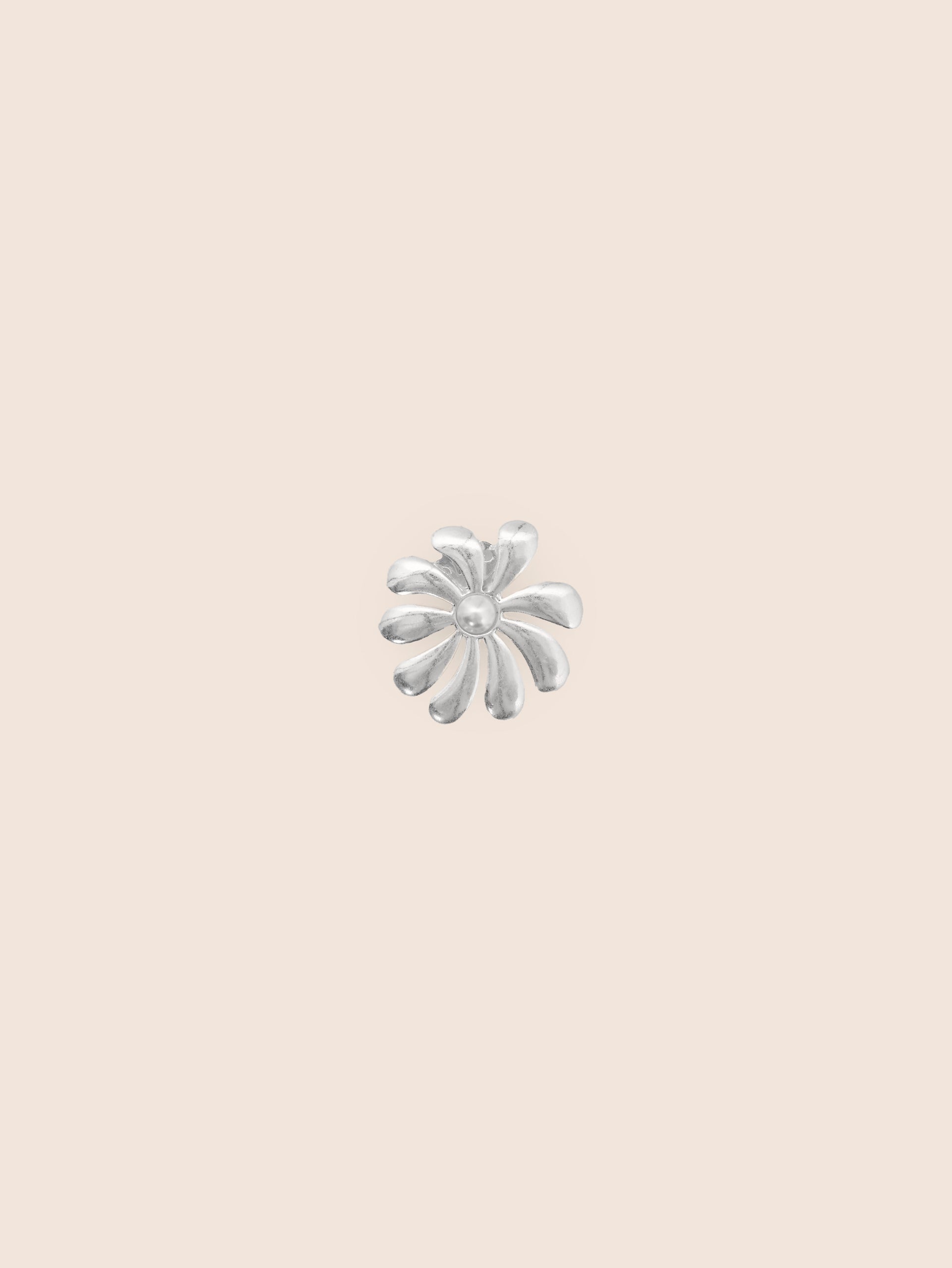 Pearl Flower Clip Silver