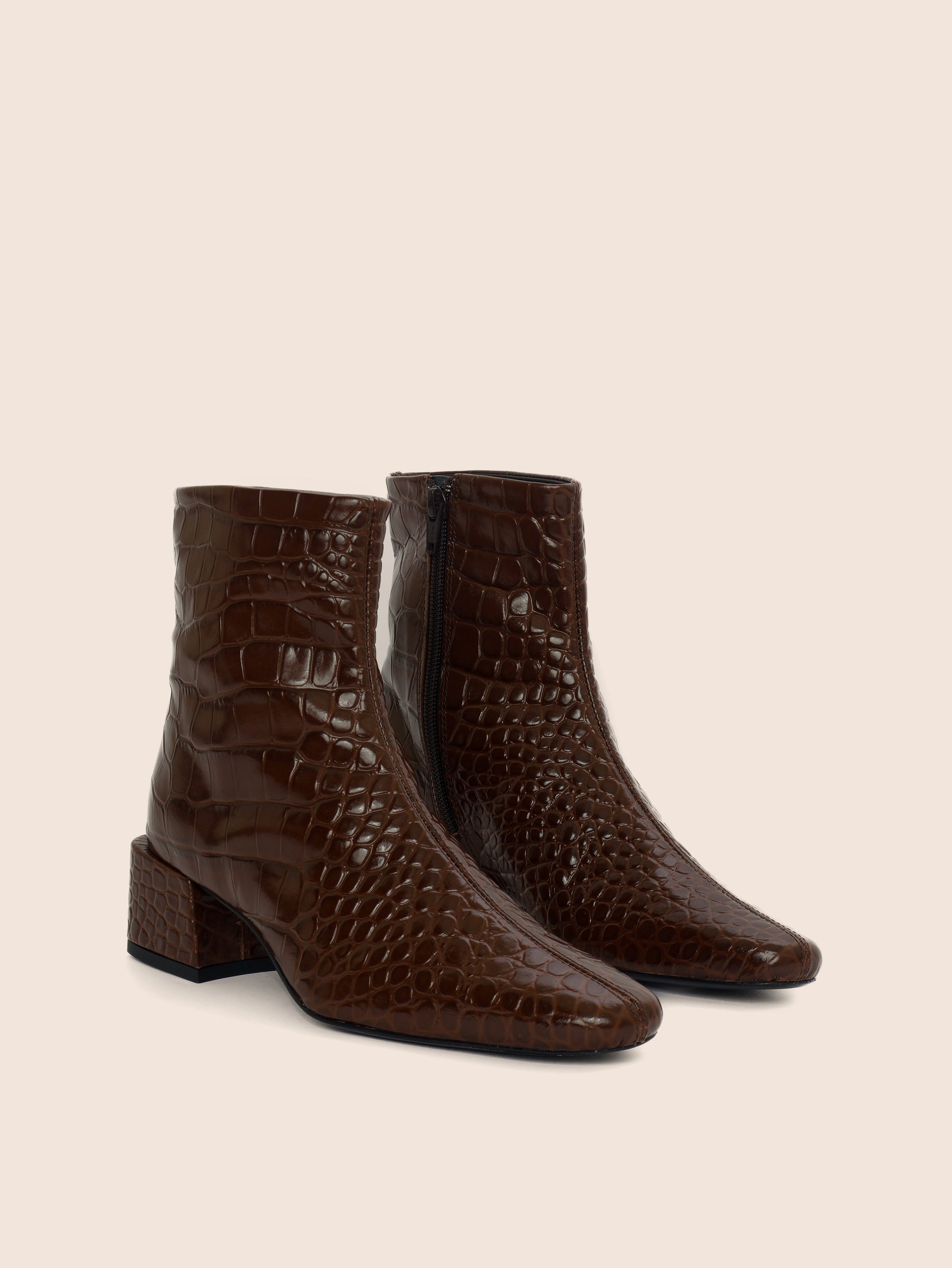 Lisboa Brown Croco Boot